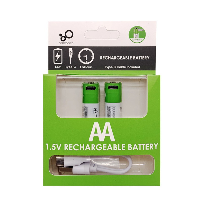 5号充电电池SAMRTOOOLS锂电池AA可充电1.5V电池
