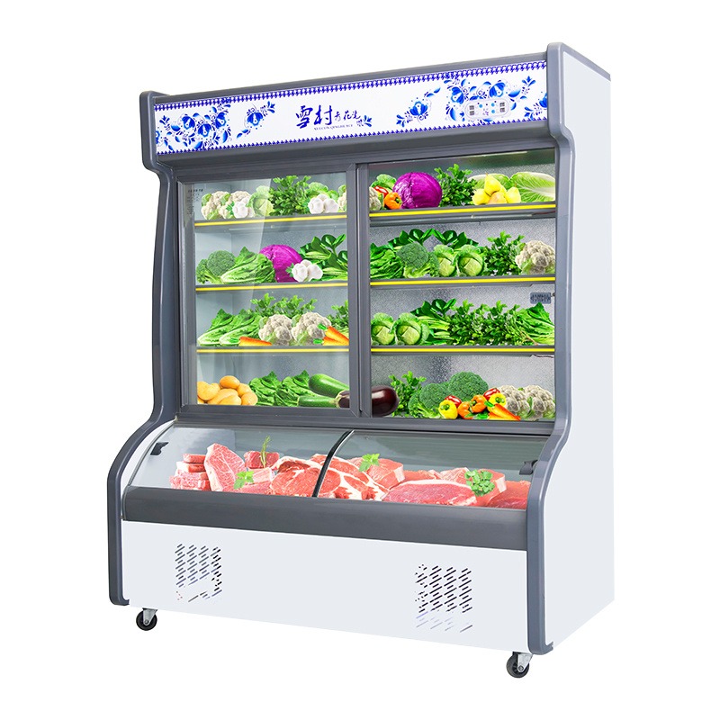 雪村点菜柜   1.6米麻辣烫柜 冷藏冷冻双温 三温商用展示柜 串串烧烤 立式保鲜柜 蔬菜冰柜
