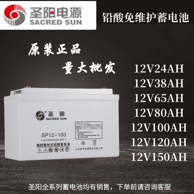 圣阳蓄电池铅酸蓄电池12V蓄电池SP12-100图片