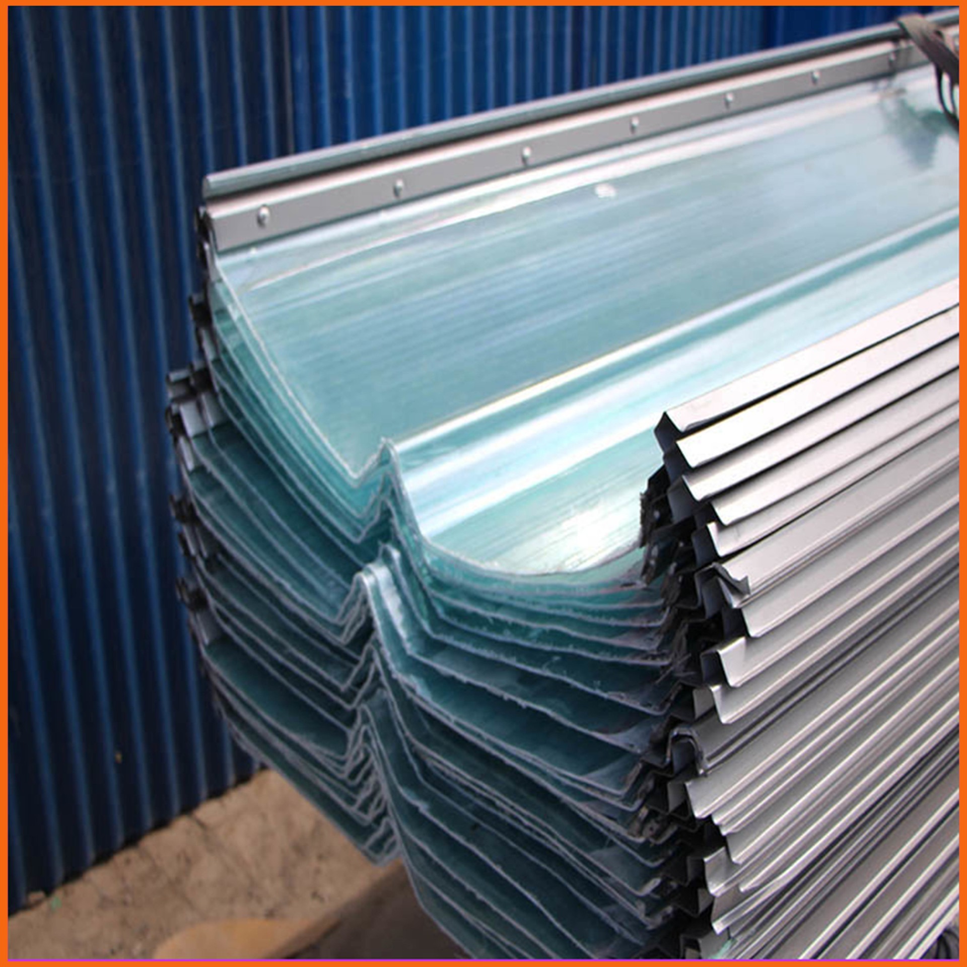 自贡玻璃钢防腐瓦 750型钢边玻璃钢采光带 防腐玻璃钢透明瓦价格