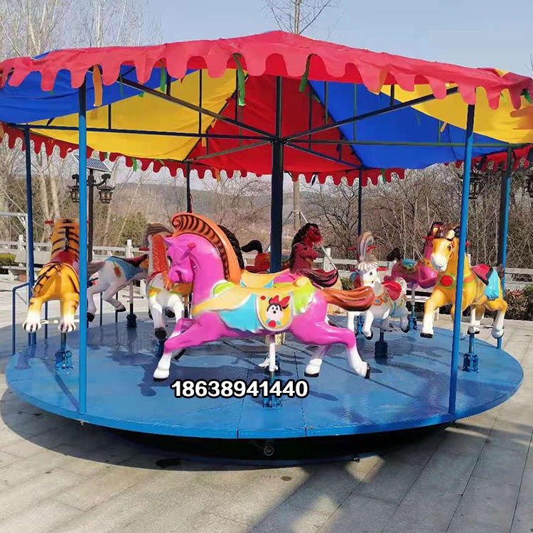 万之利新款广场儿童游乐设备 简易旋转木马 儿童乐园设备
