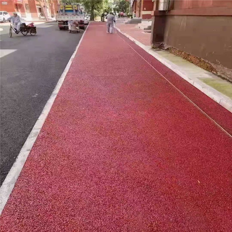 城市道路美化沥青路面改色 彩色路面喷涂 路面施工 汇祥颜料图片