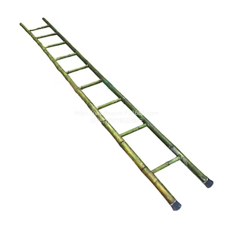 竹韵竹制品可定制的5.5米安全爬梯专业生产竹梯的厂家