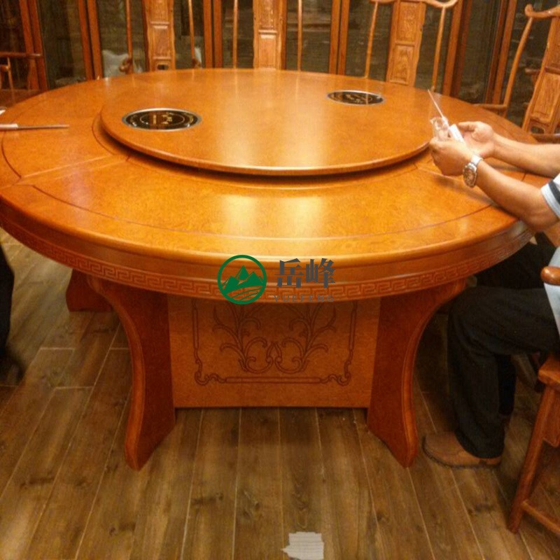 24人电动餐桌机芯定制价格4769	实木餐桌机芯支架	红木餐桌的桌面厚图片