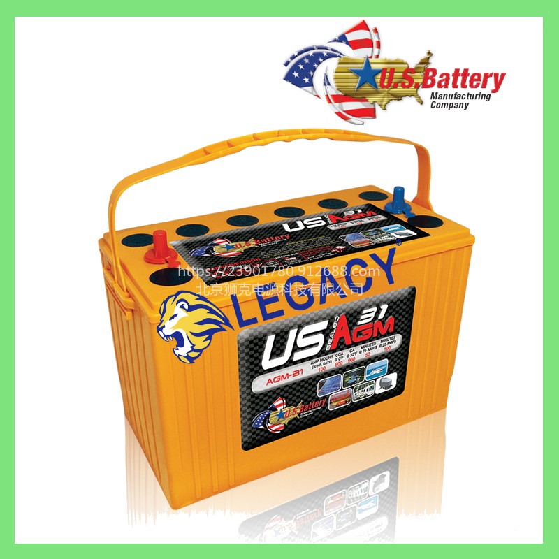 美国US蓄电池2200XC益高观光车EZGO高尔夫球车洗地机6V铅酸蓄电池