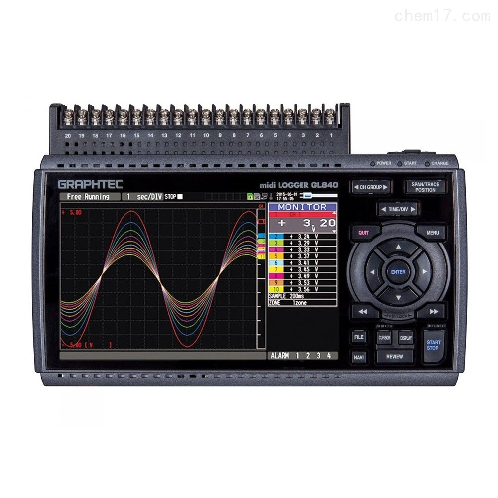 标准型温度记录仪GL840-M电压电流波形存储B-564模块20路信号