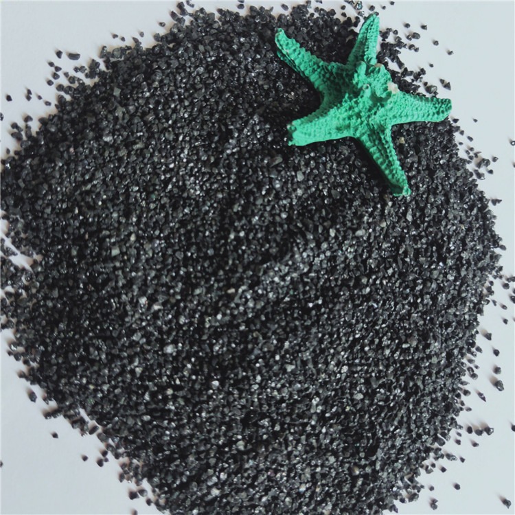 黑色金刚砂 耐磨地坪材料 喷砂除锈金刚砂20-40目 黑色石英砂