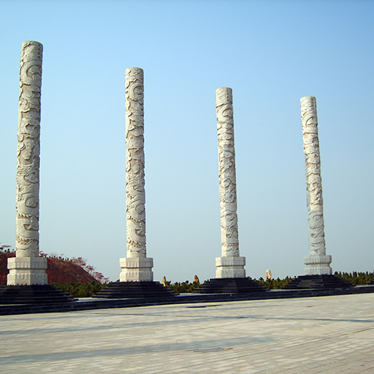 石龙柱汉白玉文化柱设计