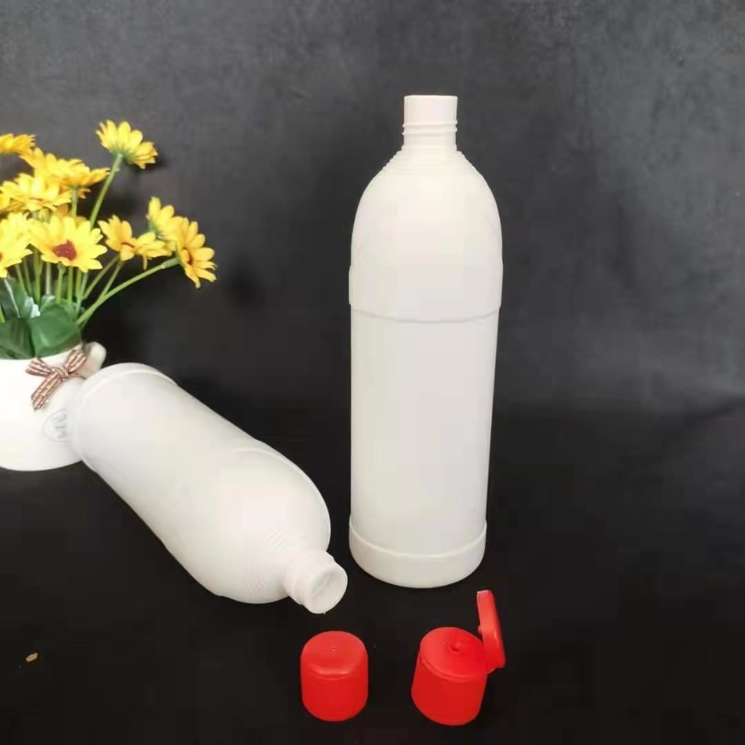 HDPE原料塑料瓶 拧盖翻盖500ml清洁剂瓶 500毫升白色84消毒液瓶