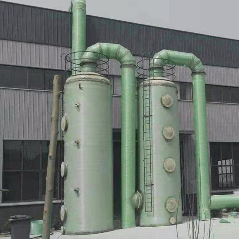 玻璃钢喷淋塔 工业窑炉废气处理水洗塔 酸雾净化塔 河北益松环保供应