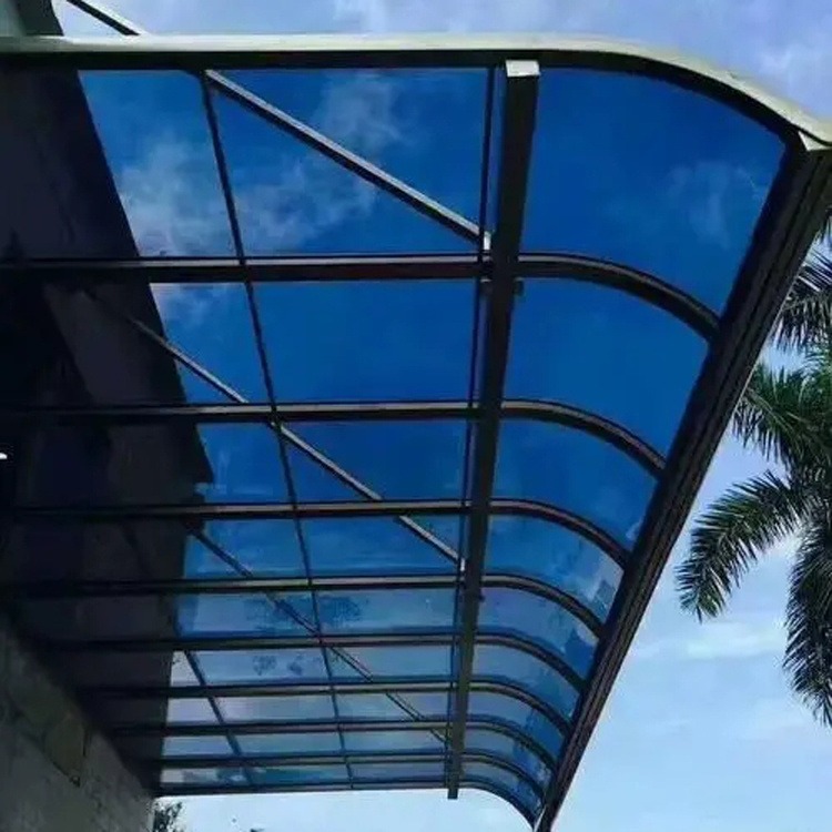 透明静音遮阳棚定做雨棚 遮雨篷露台棚耐力板 定做铝合金雨棚 铝合金雨棚遮阳棚露台