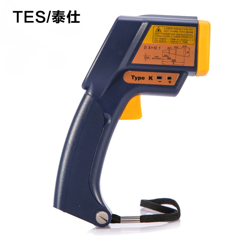 台湾泰仕TES-1327非接触式红外测温仪工业电子温度计测温枪500℃图片