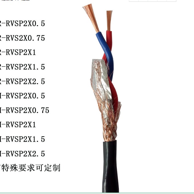 NH-RVVSP屏蔽电缆 22.5阻燃耐火屏蔽电缆