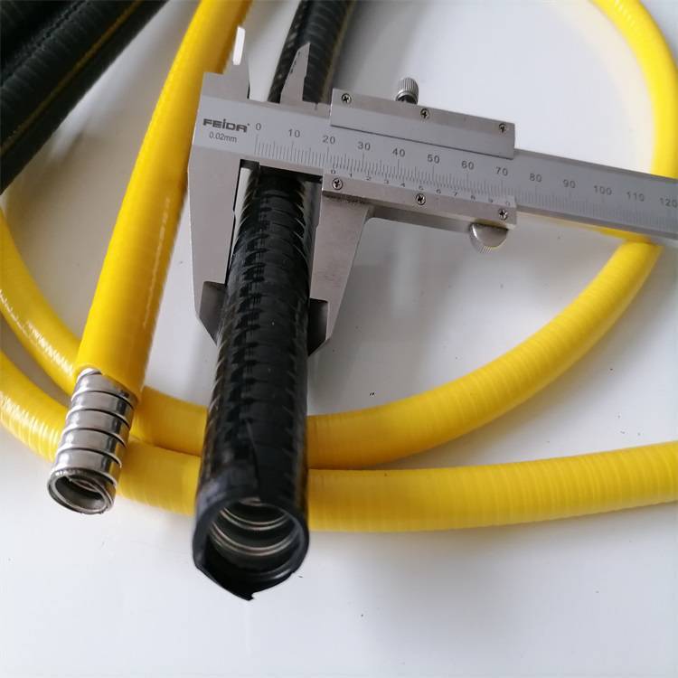 20双扣阻燃型蛇皮管 光纤电缆包线金属软管平包胶不锈钢穿线波纹管