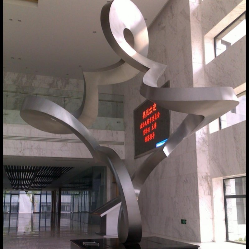 不锈钢抽象飞鸟林海 广场雕塑图片