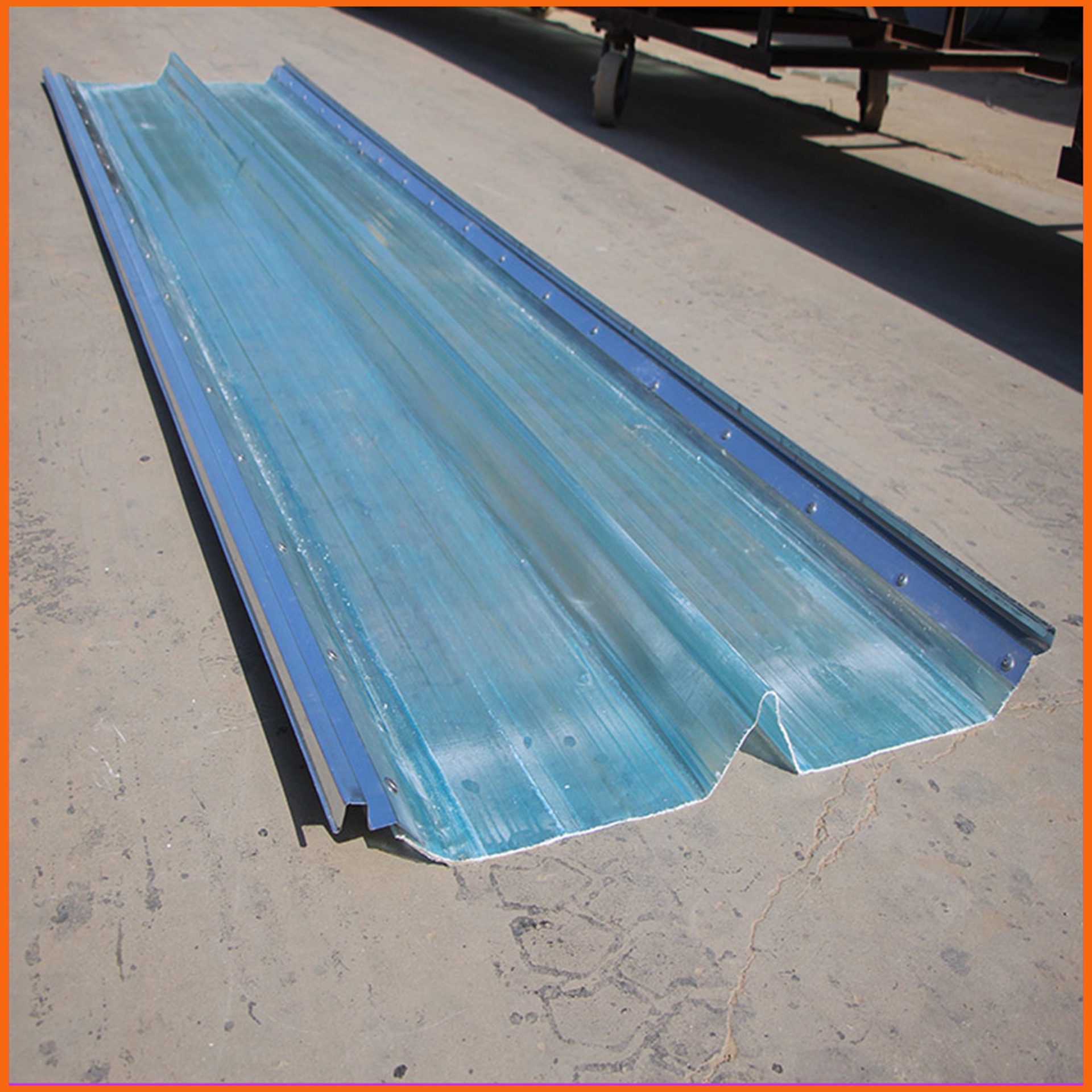 海东玻璃钢胶衣板 970型单层钢边采光带 聚酯FRP采光瓦生产厂家