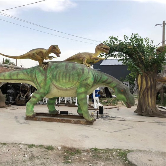 恐龙动物雕塑   玻璃钢恐龙雕塑  大型仿真恐龙雕塑生产厂家  永景园林图片