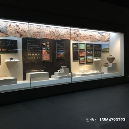 赤峰金属烤漆博物馆展柜制作 博物馆低反射玻璃展柜价格