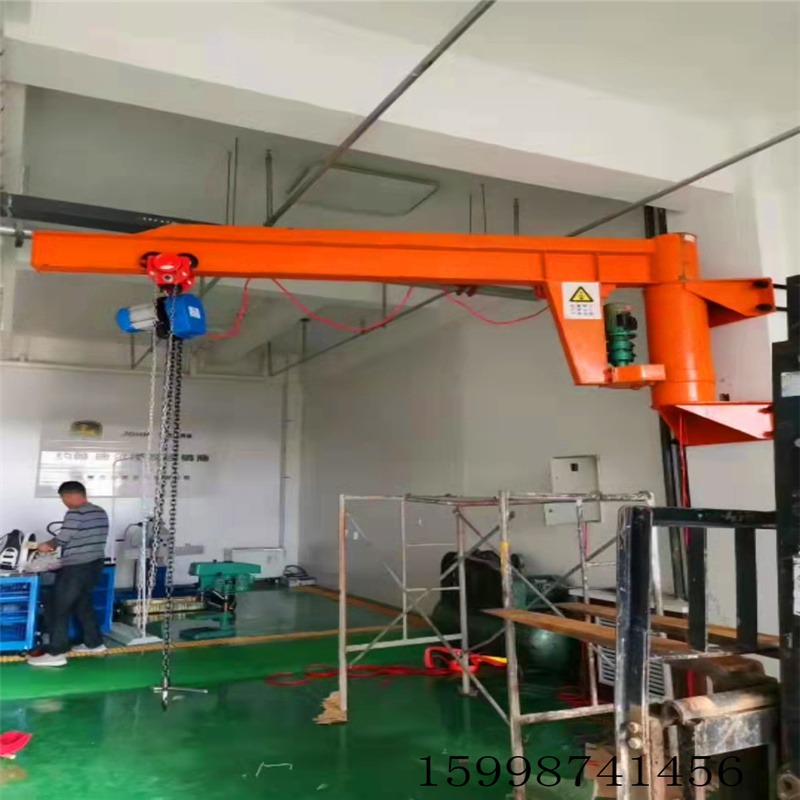 1吨2吨墙壁式悬臂吊  无线操作安全可靠   360度旋转式旋臂吊  立柱式悬臂吊图片