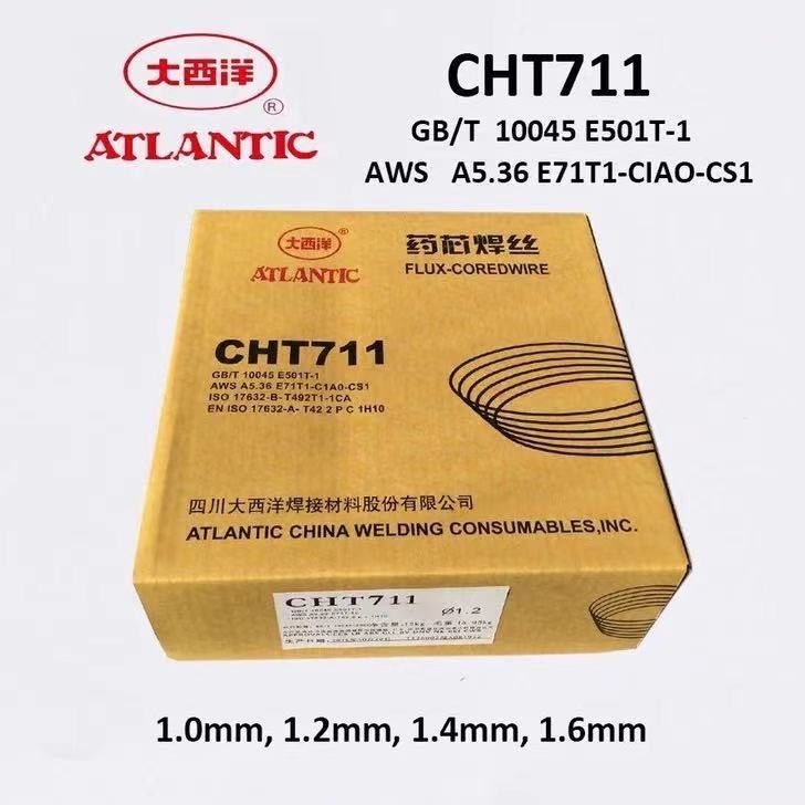 四川大西洋CHT711气保药芯焊 E71T-1C二氧化钢药芯焊丝E501T-1