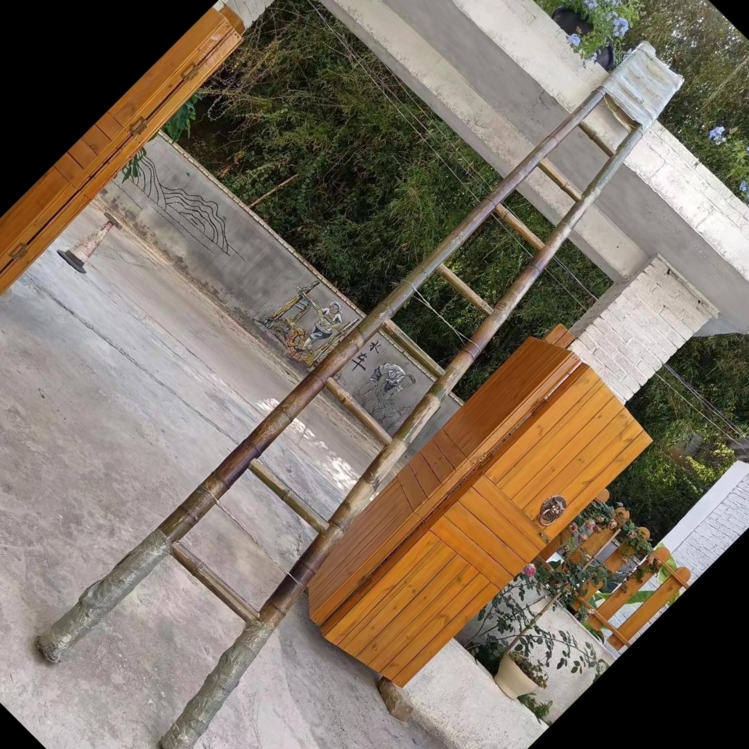 竹制梯厂家直供竹木梯子用于电力家用工程直梯阁楼攀爬幼儿园演出竹梯可定制图片
