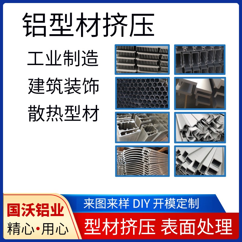 工业铝型材挤压加工定制厂家 铝型材散热器图片