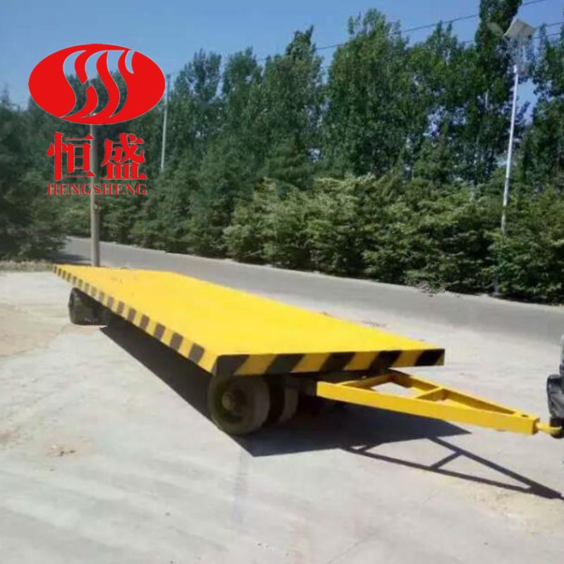 充气轮胎平板拖车厂家 平板牵引拖车价格 平板运输拖车图片