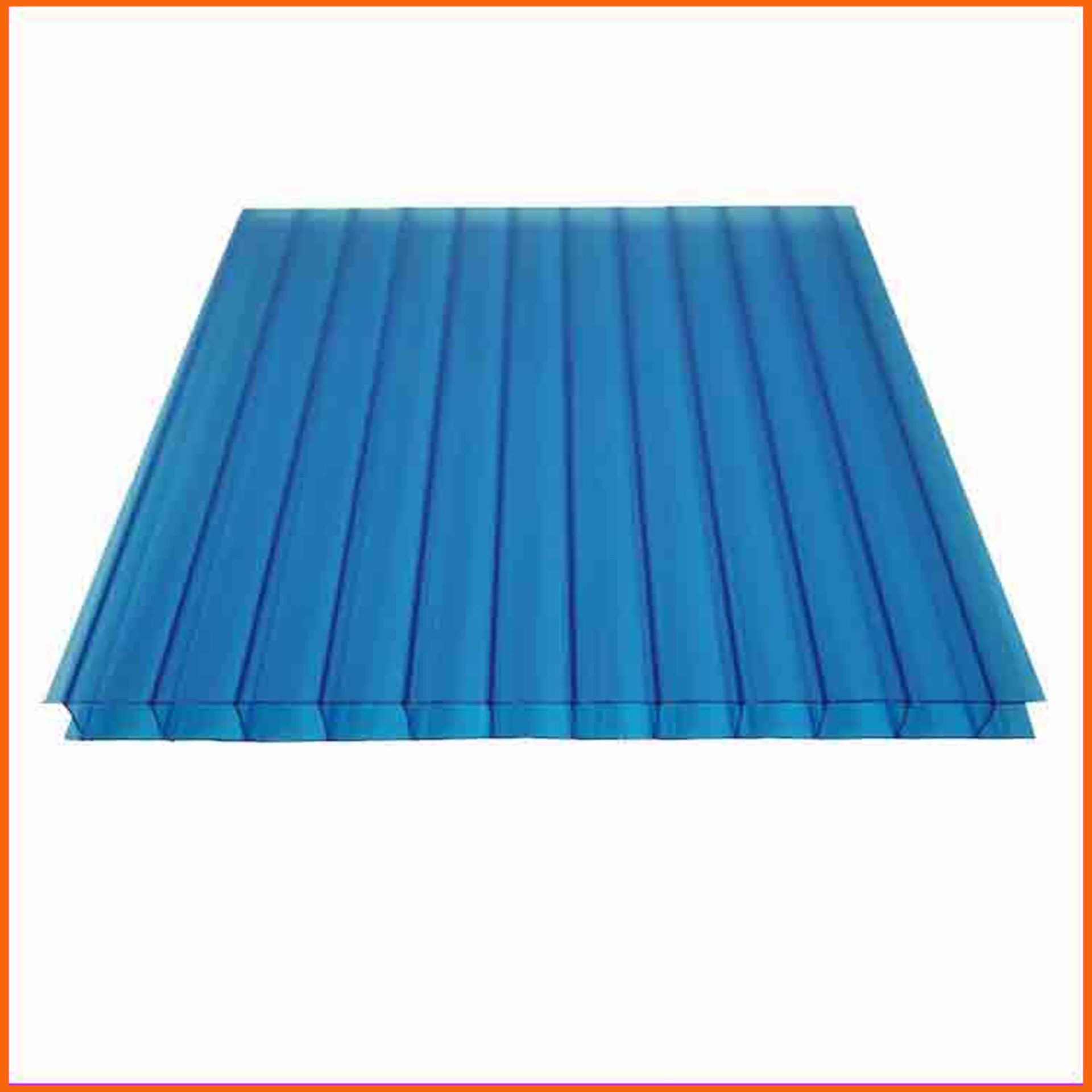 北京双层中空阳光板 8毫米厚PC阳光板 蓝色空心阳光板价格