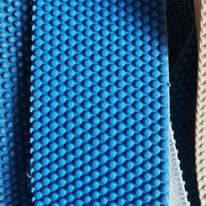 上海洛汐传动 蓝色包辊粒面带 粒面包棍带 糙面橡胶包棍带
