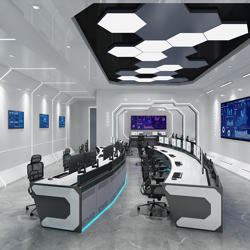 康曼德CMD-C升降台智能中心 简约优质设计控制台监控中心广播台操作台控制台定制弧形控制中心智控感科技感现代免费出图