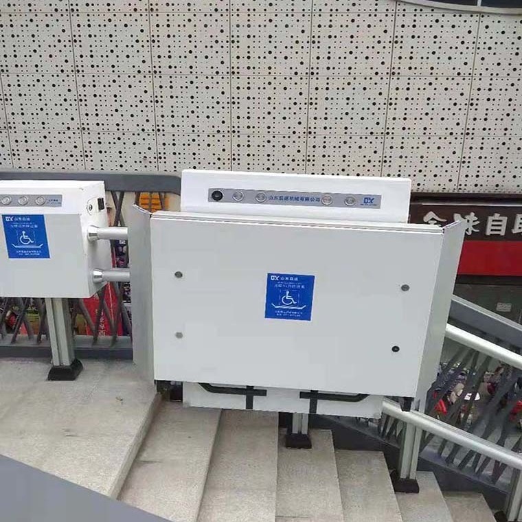 升降平台斜挂式电梯 启运廊坊市高铁升降机 残疾人爬楼机械设备