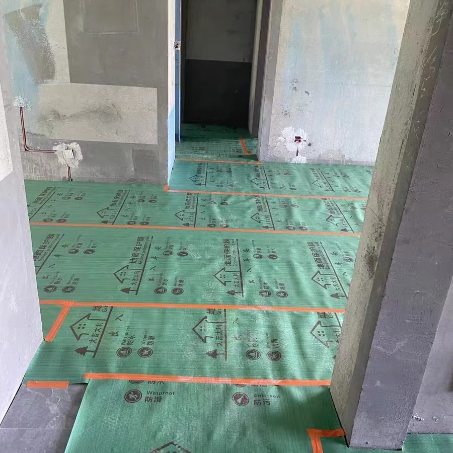 兴义瓷地板地砖保护膜 家装用地膜 装修铺室内施工保护膜 耐磨一次性保护膜 曼纳奇地面保护膜图片