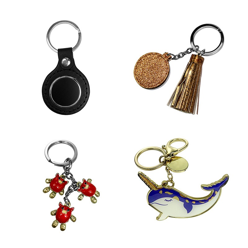 厂家定制皮革金属钥匙扣 便携钥匙圈小礼品钥匙挂件 嘟美娜钥匙扣工艺礼品