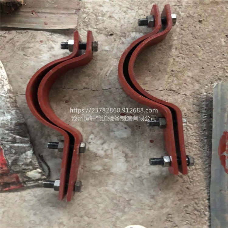 生产A7-2三螺栓管夹 HG/T21629-1999化工标准A7-2三螺栓管夹产品详解及图集