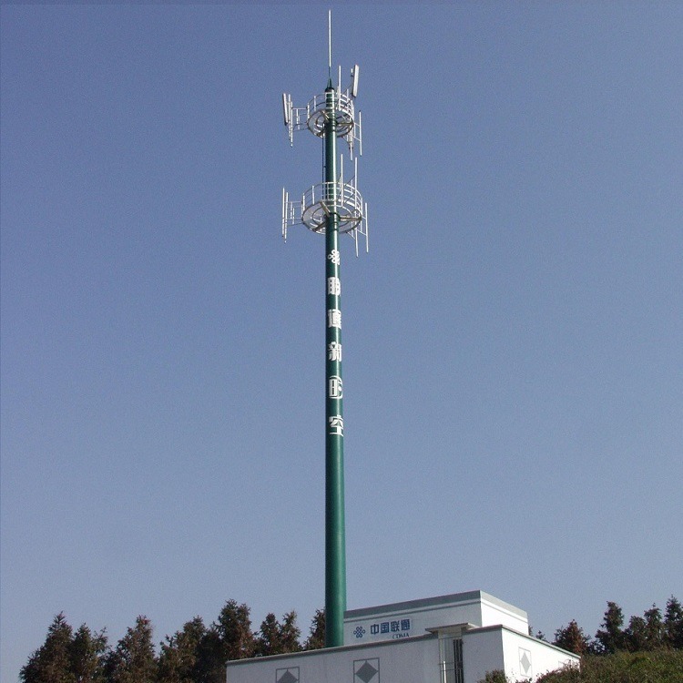河北泰翔供应4G通信角钢塔 4G通信单管塔钢结构  美化单管塔价格
