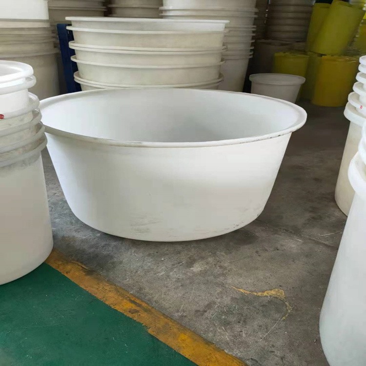 1立方塑料圆桶 圆形水桶塑料水池 大号塑料圆桶白色水桶