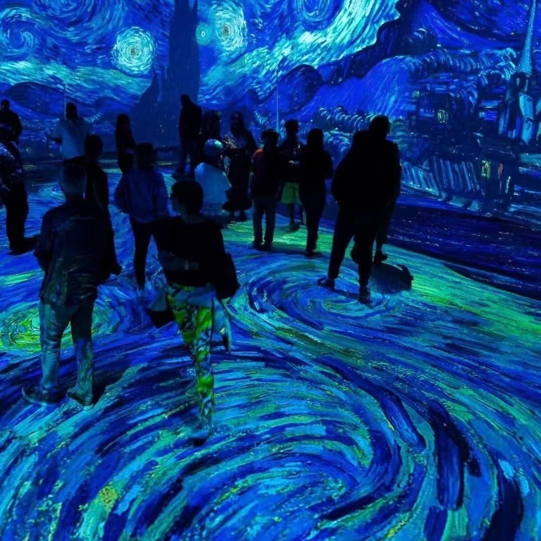 上海全息投影定制梵高油画互动投影装置光影艺术活动创意道具