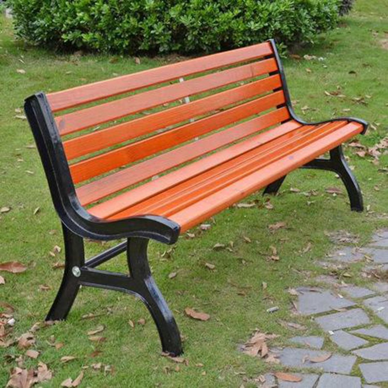 烟台奥博厂家批发 园林椅 实木长条座椅 公园休闲长凳
