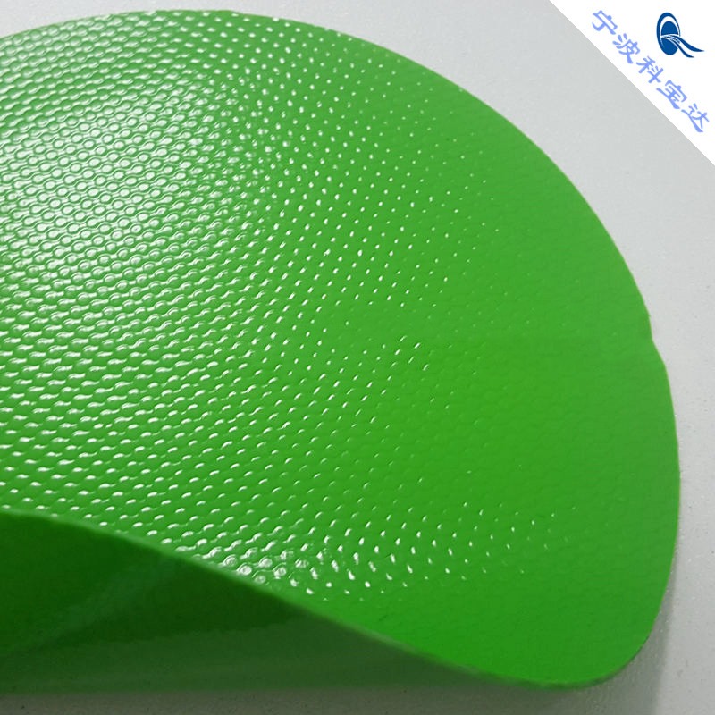 科宝达1000D绿色双面贴合PVC夹网布功能性复合面料管道用网布图片