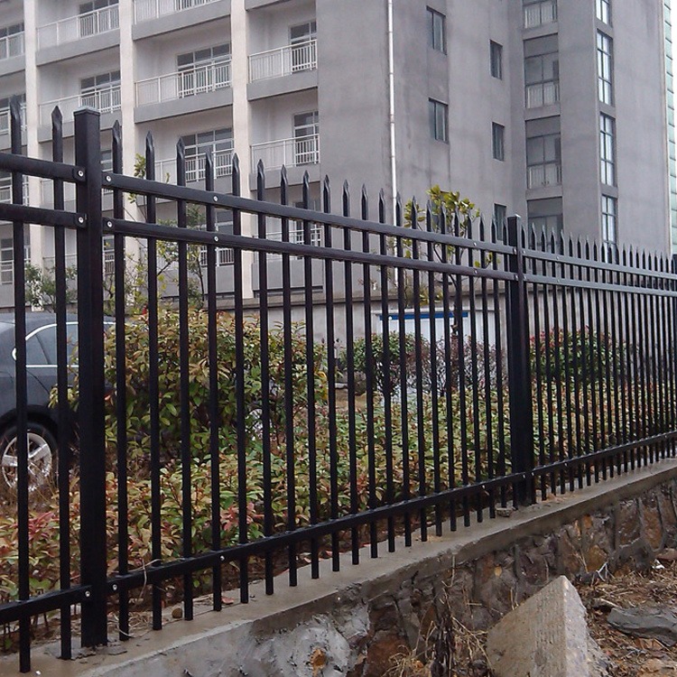 小区别墅围墙护栏 欧式铁艺围栏 鑫旺 锌钢方管围墙铁栅栏
