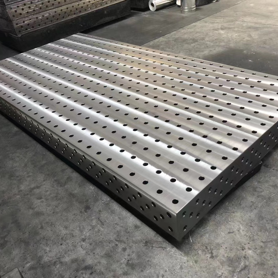 多孔焊接平台 铸铁三维焊接平板机器人定位工装夹具远鹏可渗氮