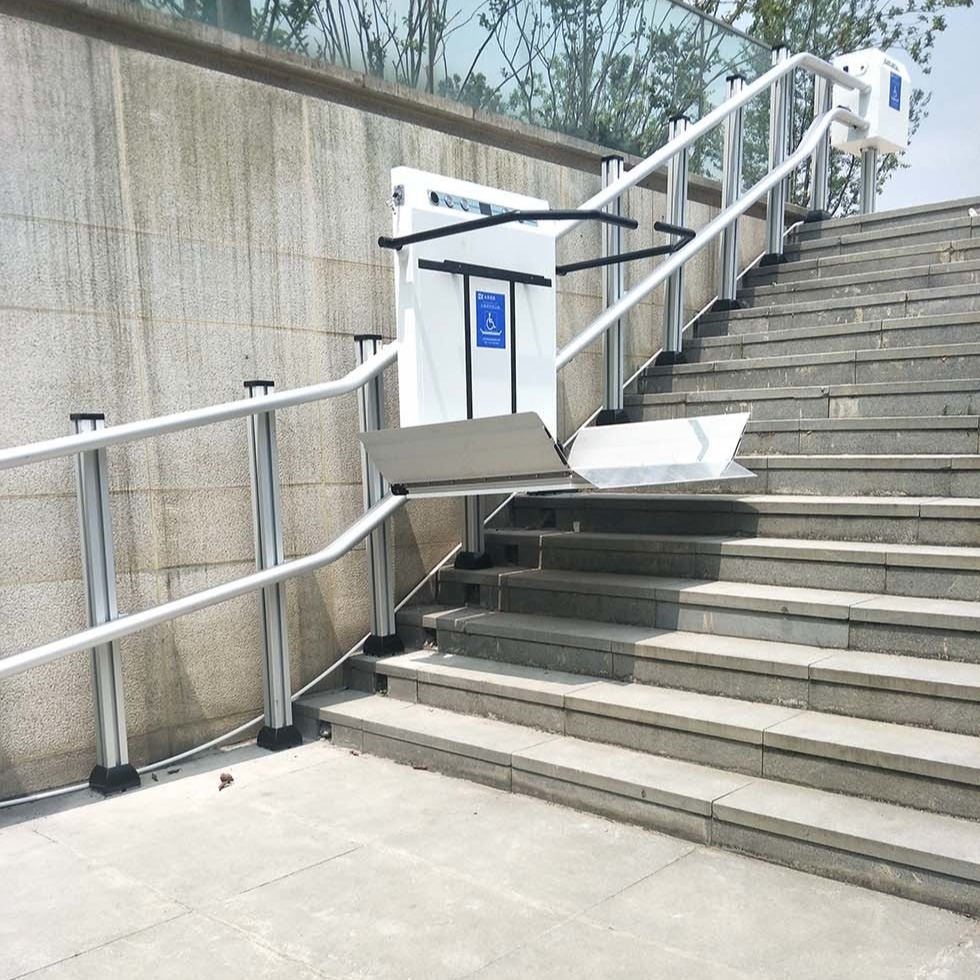 扬州市启运升降平台 楼梯斜挂式电梯 爬楼无障碍电梯