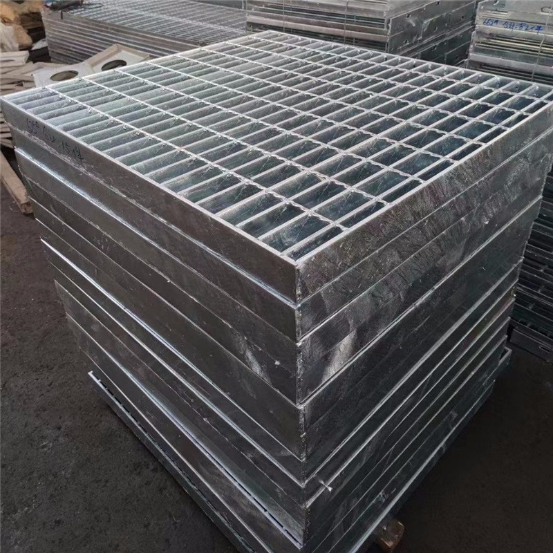 复合钢格板 潍坊污水处理厂集水坑镀锌盖板 镀锌钢格板钢格栅峰尚安