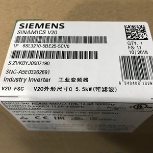 西门子SINAMICS 6SL3210-5BE25-5CV0 3AC 380V变频器模块    内置C3滤波器版