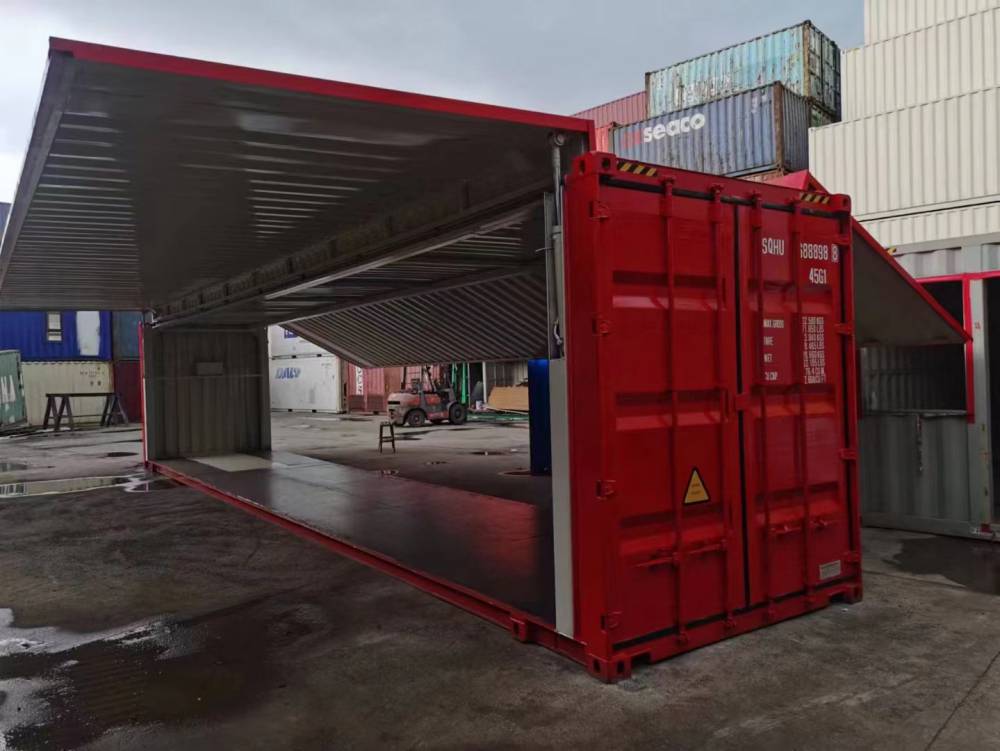 优质海运集装箱货柜45英尺二手飞翼集装箱出售租赁集装箱改飞翼