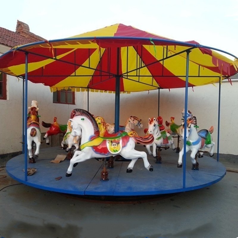 广场儿童游乐设备  折叠简易旋转木马 厂家定制