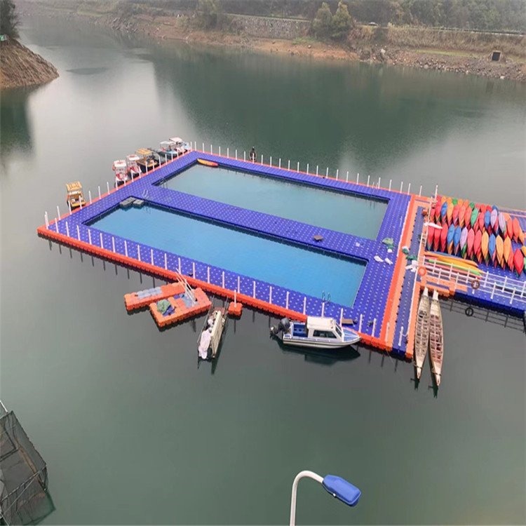 聚乙烯浮体水上拼接块浮桥码头 水上承重浮箱供应厂家