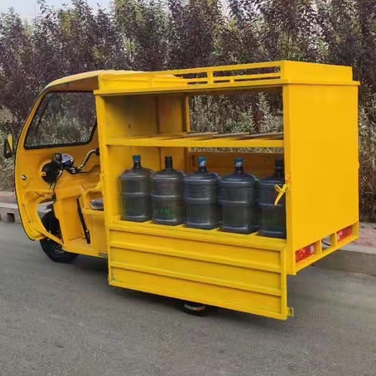 奥莱 电动送水三轮车 便携家用三轮车 送饮水专用车厂家