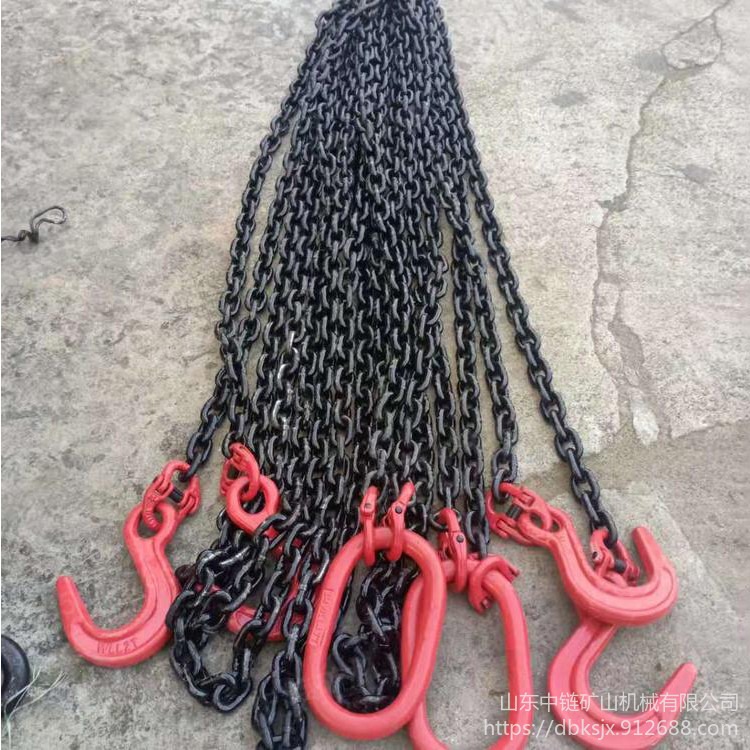 精良选材矿用链条 吊装起重链条 G80起重链条 3腿4腿组合起重链条图片