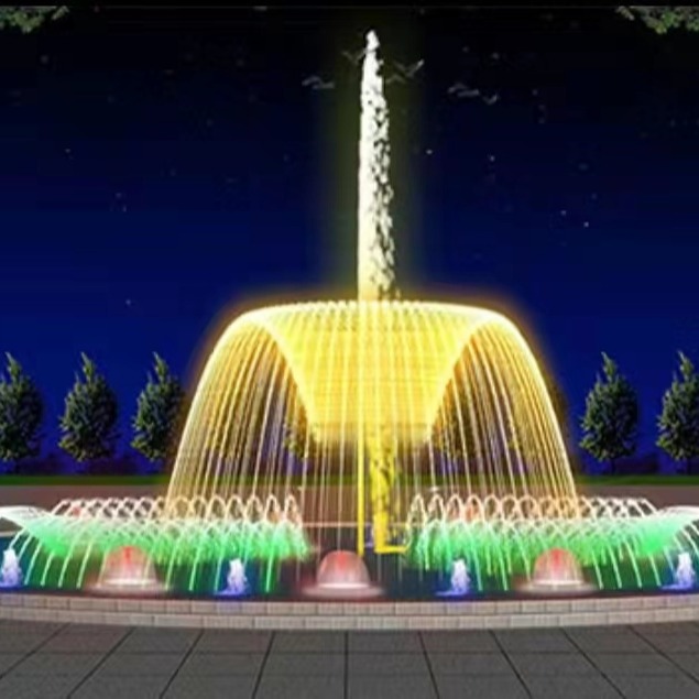 小区音乐喷泉实景景观-博荣图片